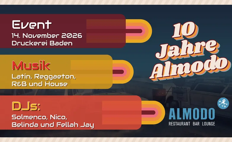 10 Jahre Almodo Baden – Jubiläumsparty