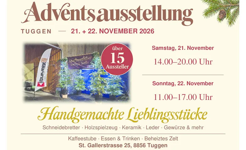 4. Adventsausstellung Tuggen – Handgemachte Lieblingsstücke