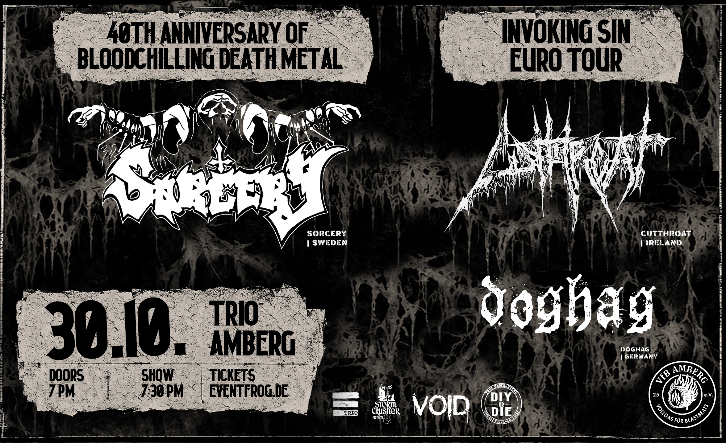Invoking Sin Euro Tour SORCERY & CUTTHROAT  + DOGHAG