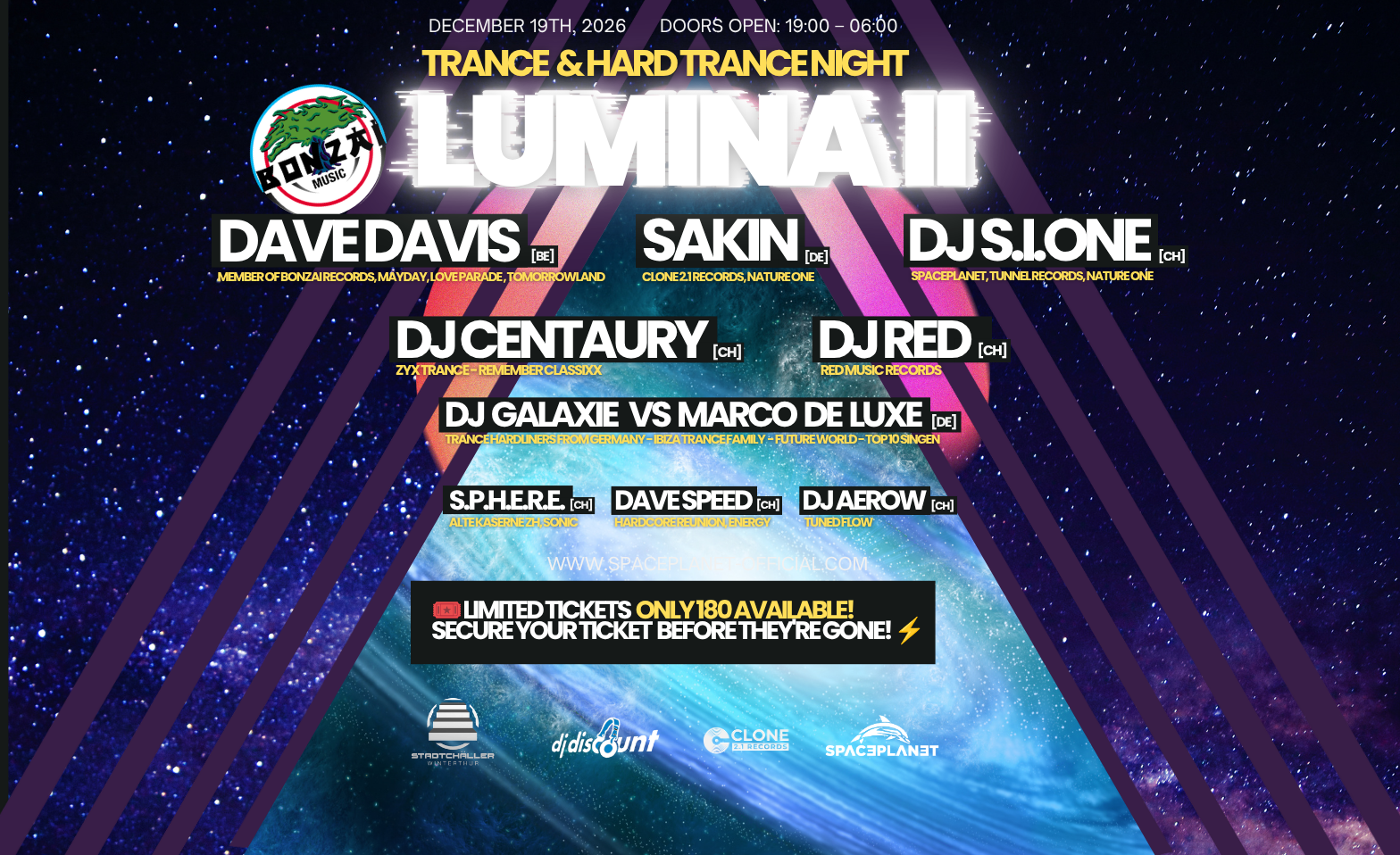 LUMINA II – Trance & Hard Trance Night Winterthur
