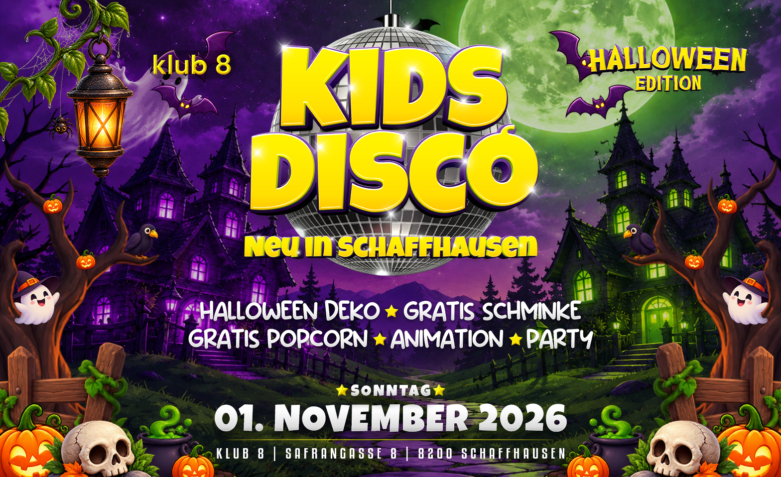 KIDS DISCO - HALLOWEEN EDITION @KLUB 8, SCHAFFHAUSEN
