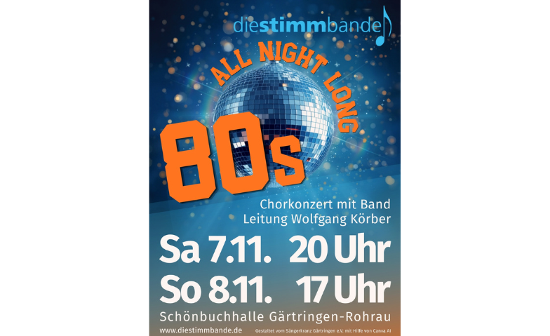 80s ALL Night LONG - Chorkonzert mit Begleitband