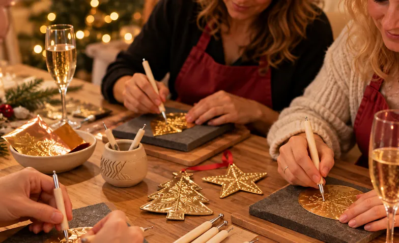 Weihnachtsbaumschmuck mit Prägetechnik