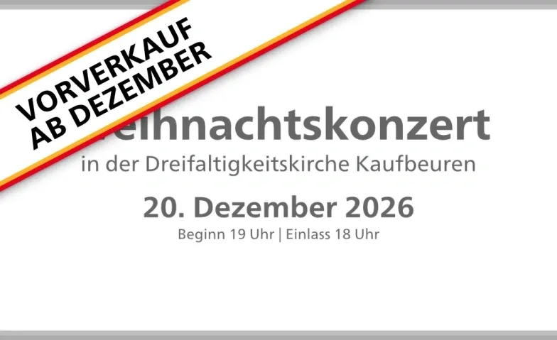 Weihnachtskonzert der Stadtkapelle Kaufbeuren