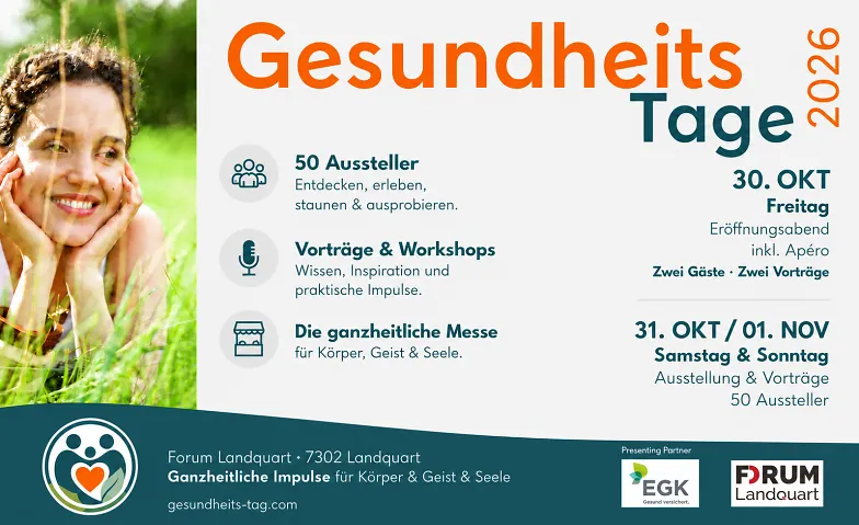 Gesundheits-Tage Landquart 2026 – Tages- & Weekend-Tickets