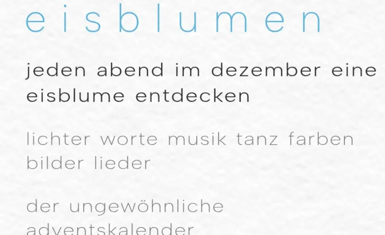 EISBLUMEN - der ungewöhnliche Adventskalender