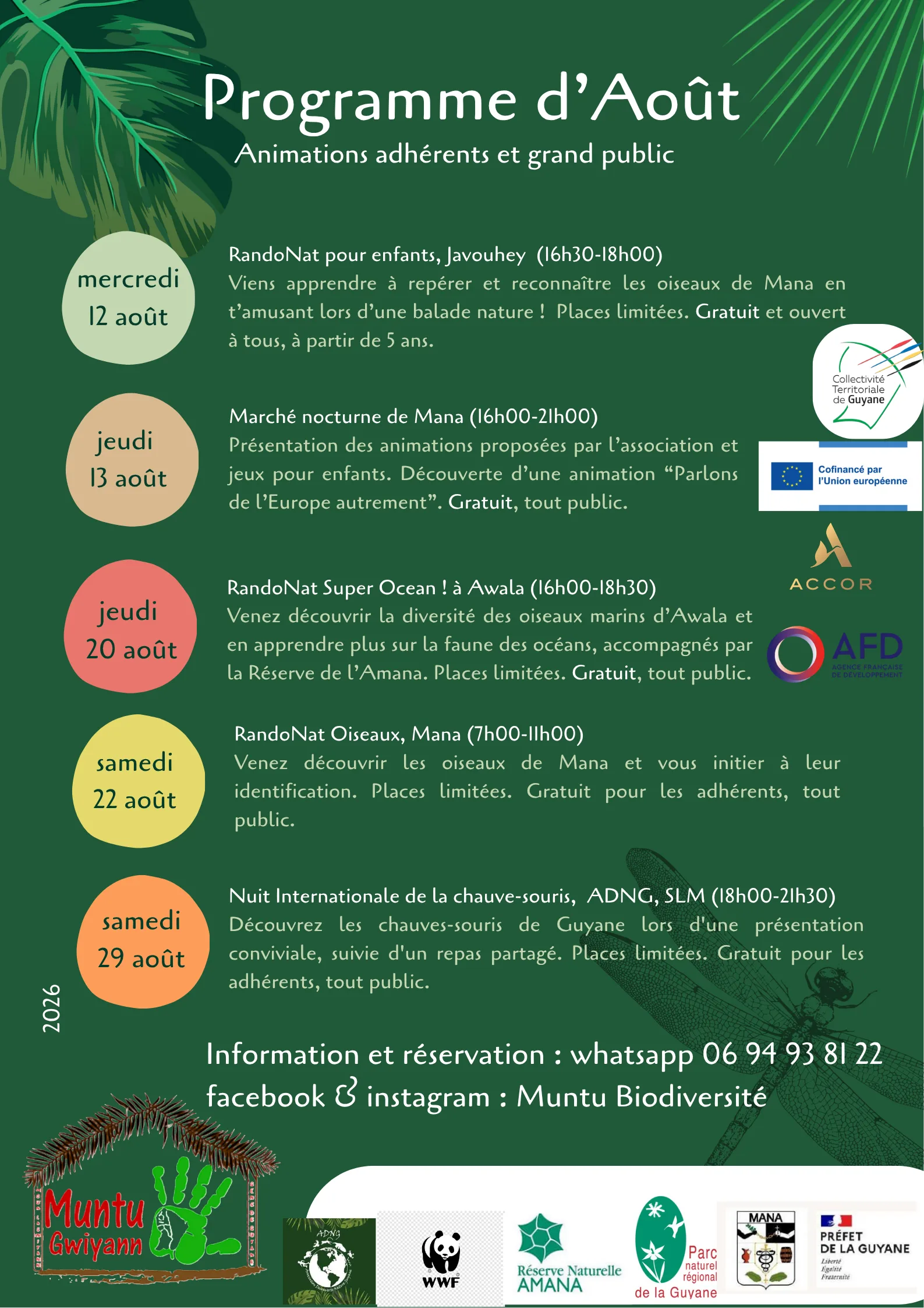 programme août 26