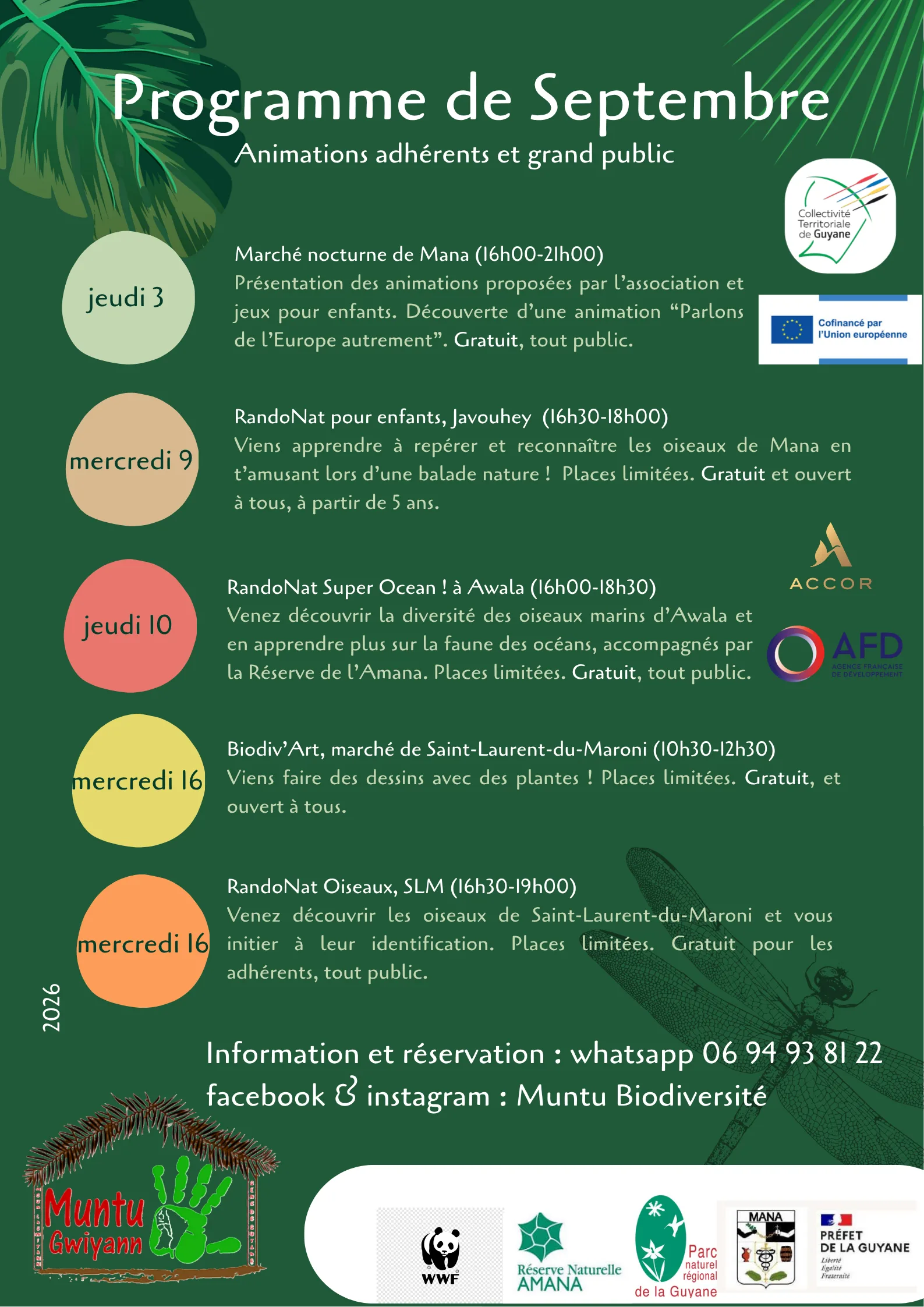 programme septembre 26