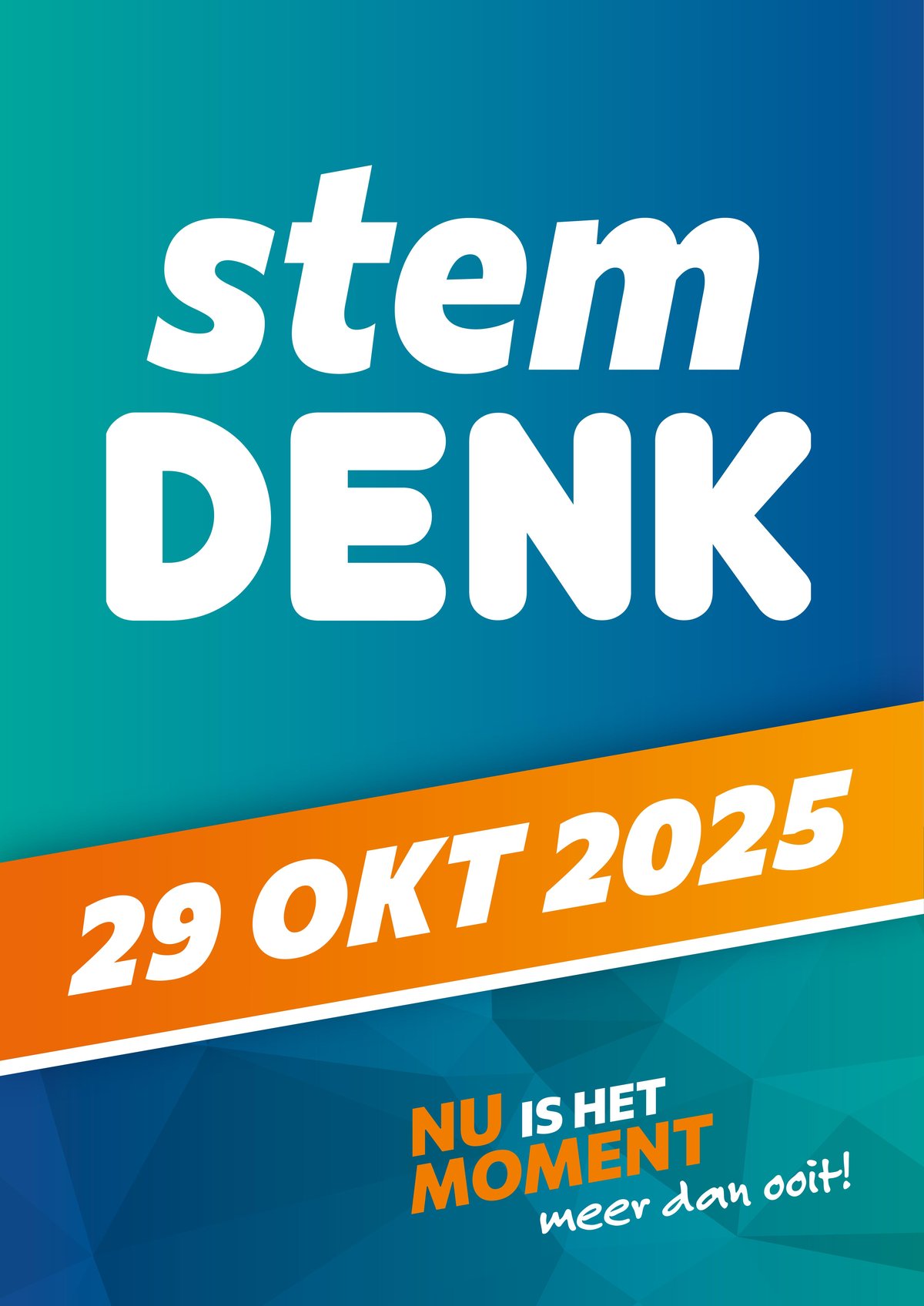 DENK Tweede Kamerverkiezingen 2025, A0 hero poster