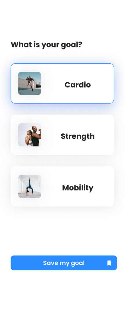Myconiq: goal selection screen