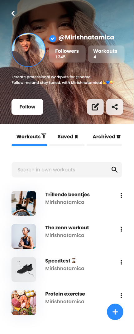 Myconiq: user profile screen