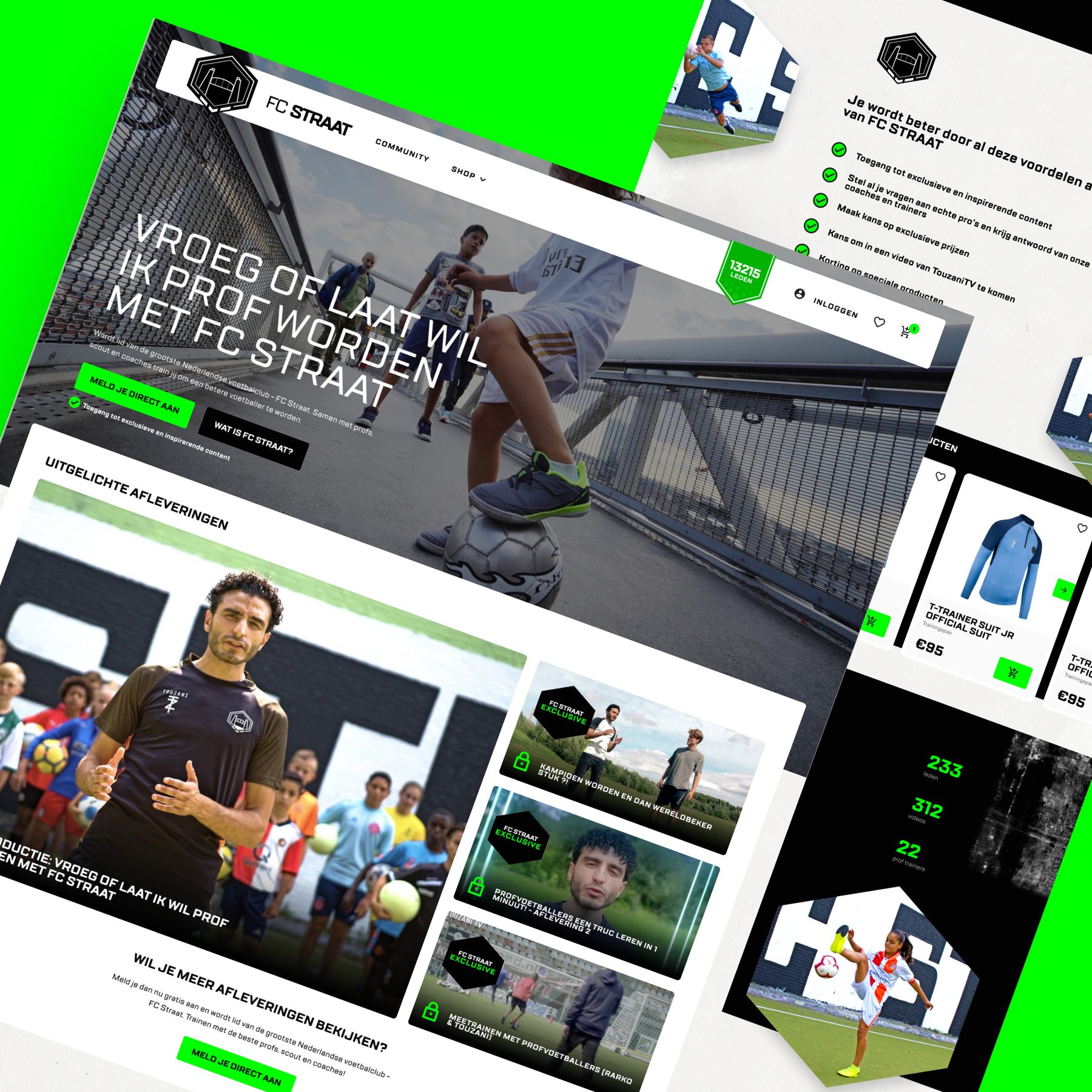 FC Straat platform, visual collage van het design