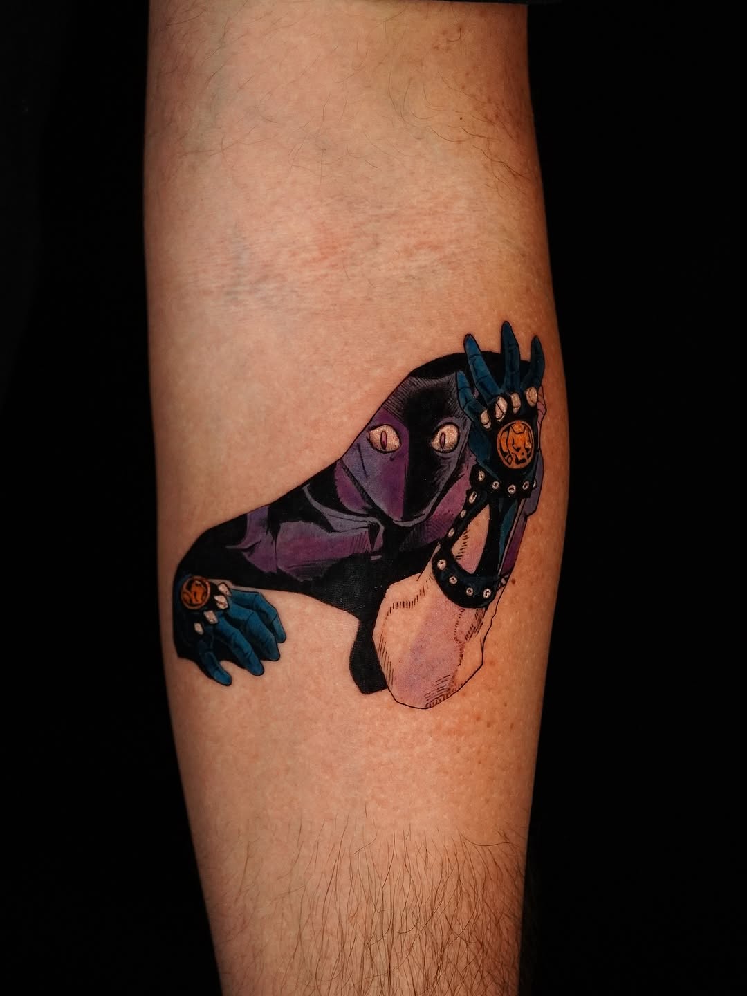 Vivid Killer Queen stand portrait in bold, saturated colors.