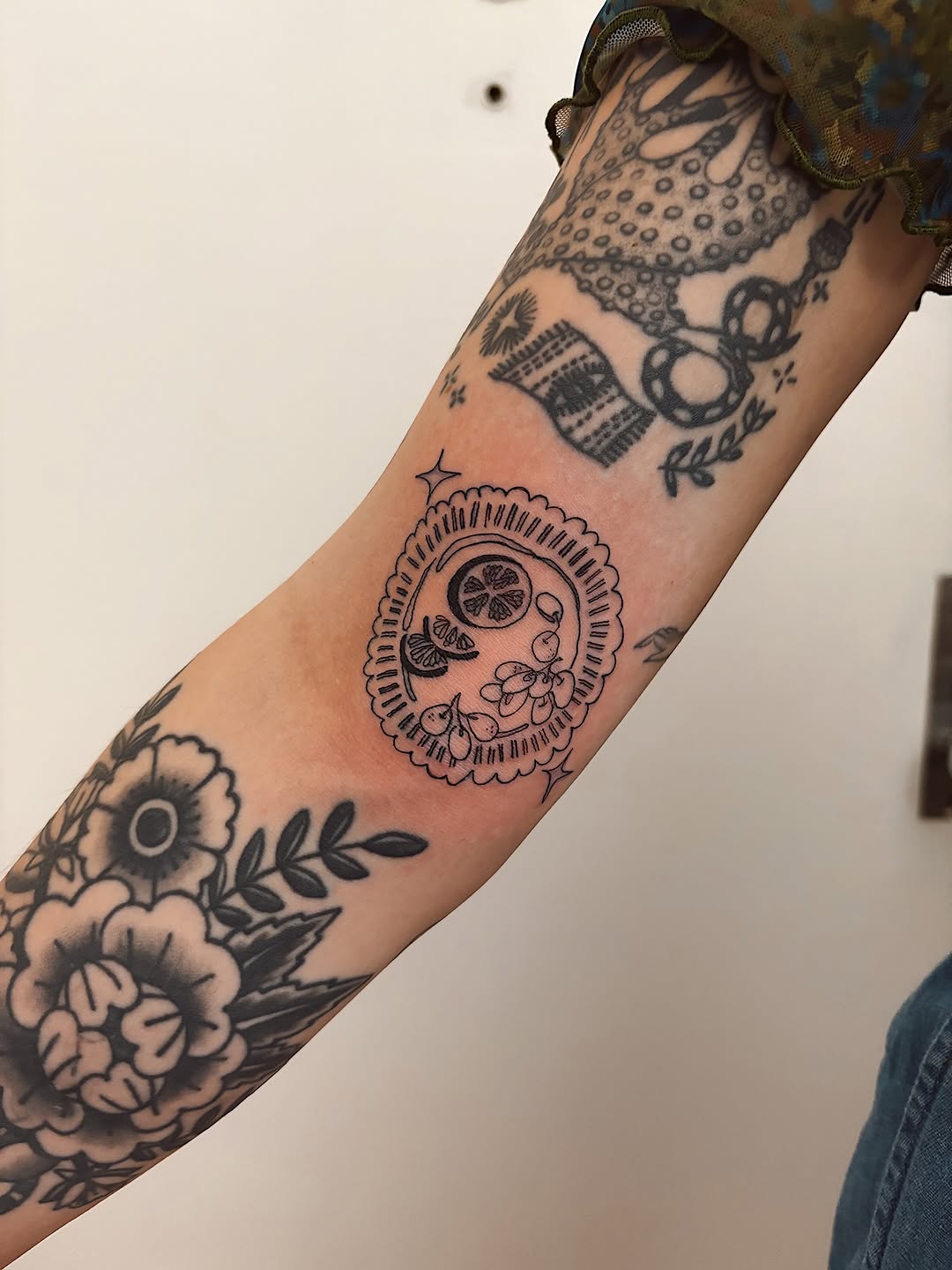 Food-themed tattoo design