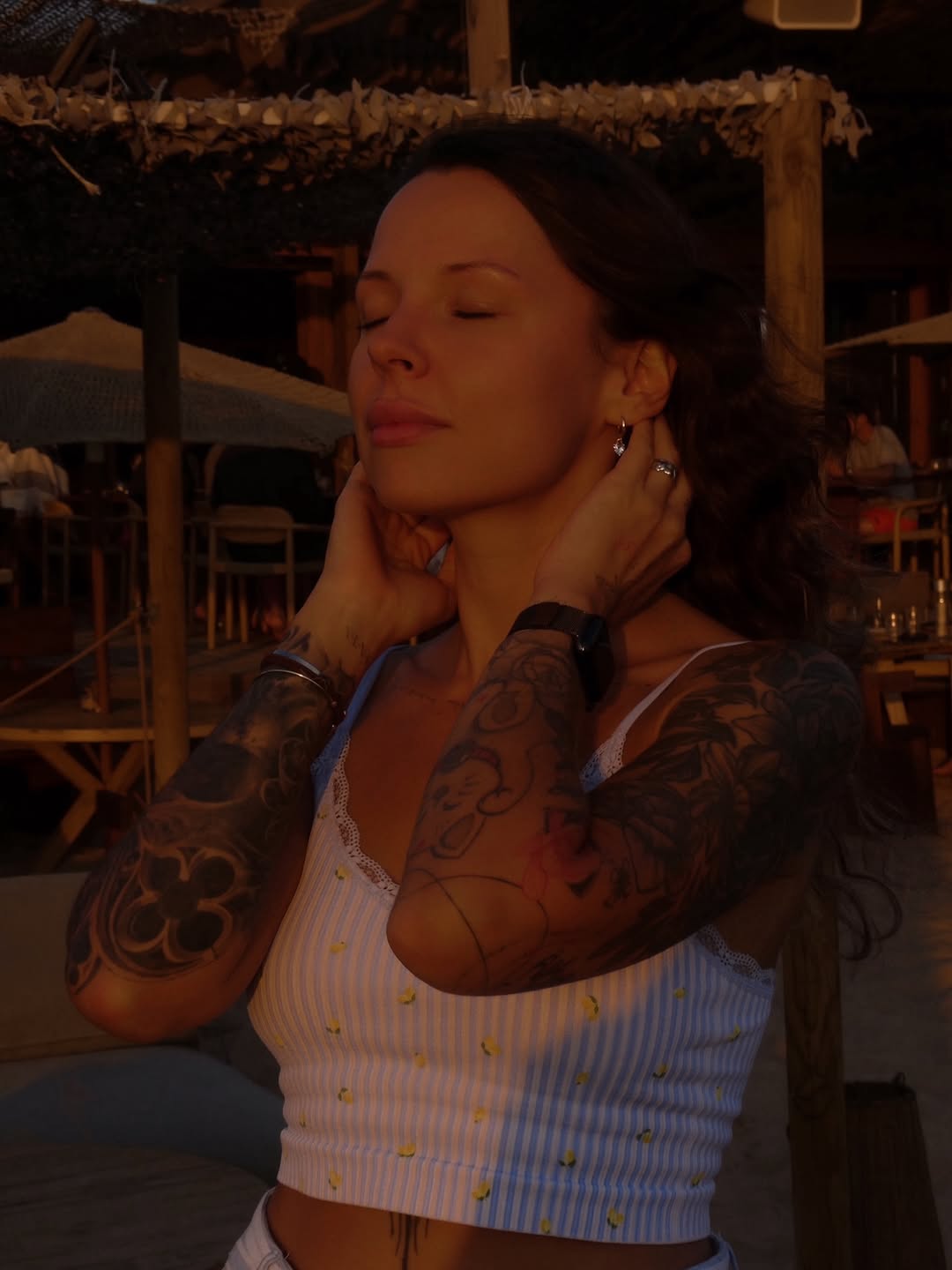 Bold blackwork floral sleeve with intricate shading