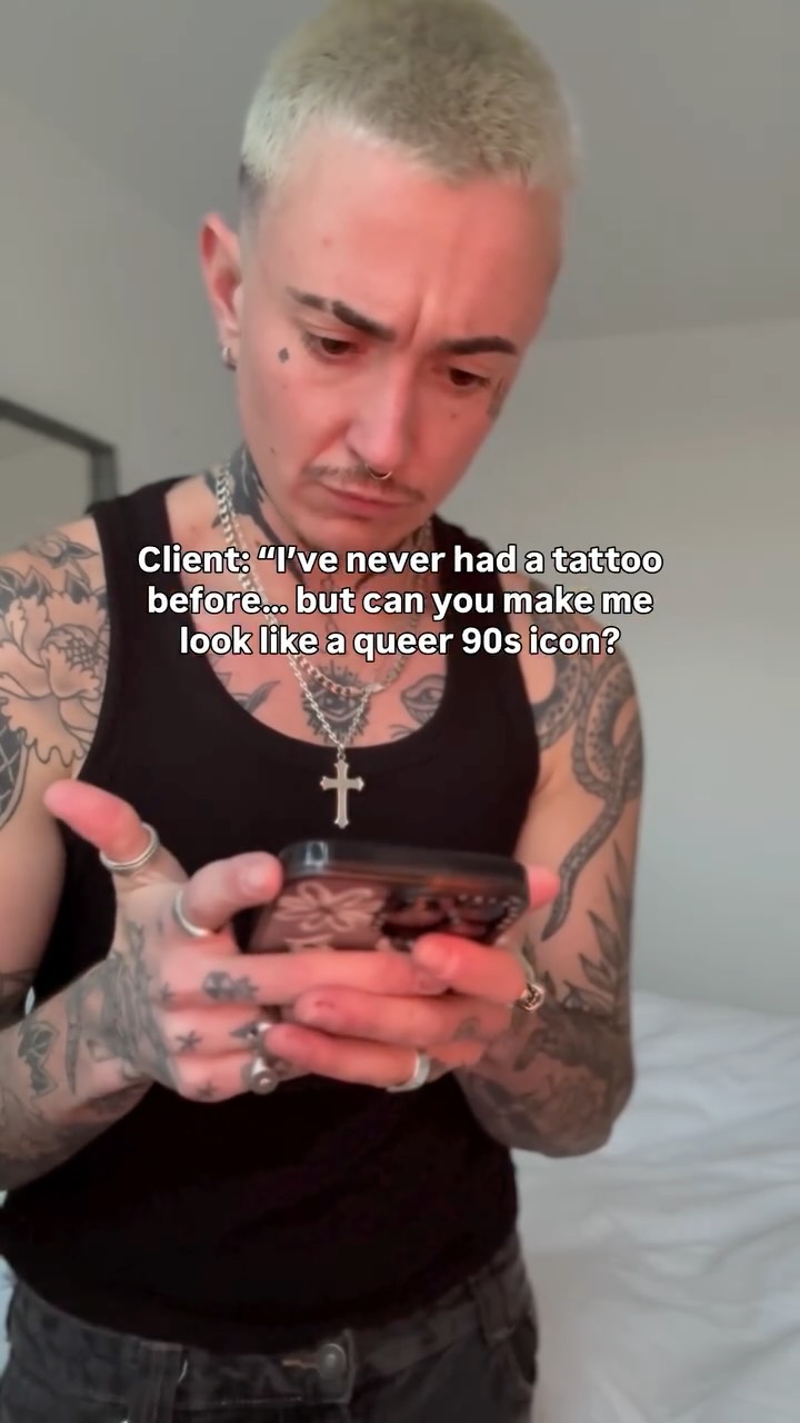 Edgy blackwork sleeve with bold neo-traditional motifs.