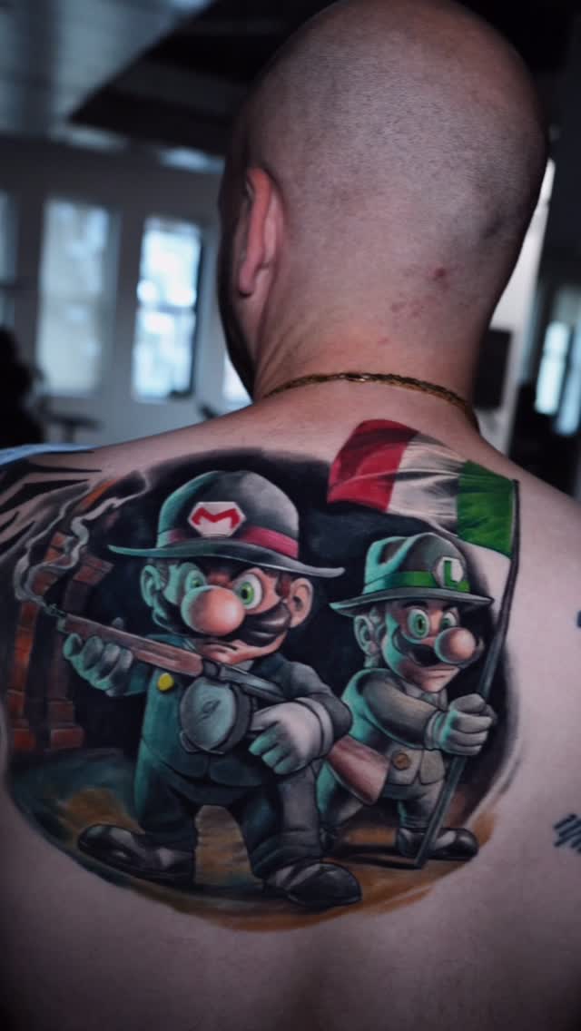 Mario and Luigi tattoo
