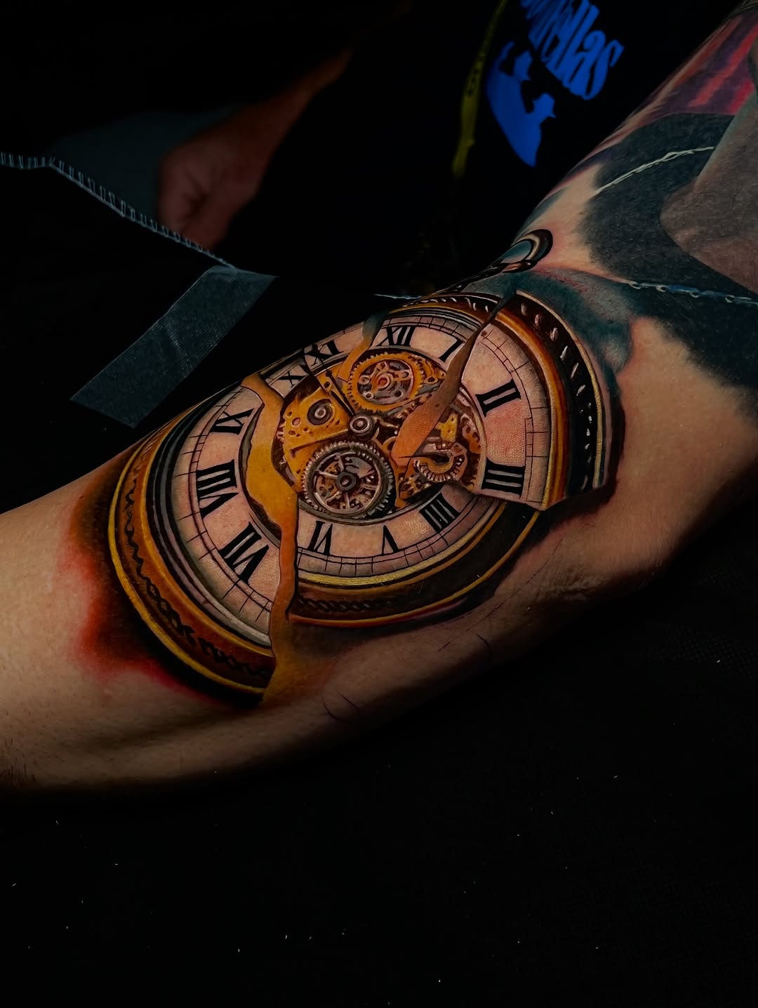 Intricate steampunk pocket watch with exposed gears
