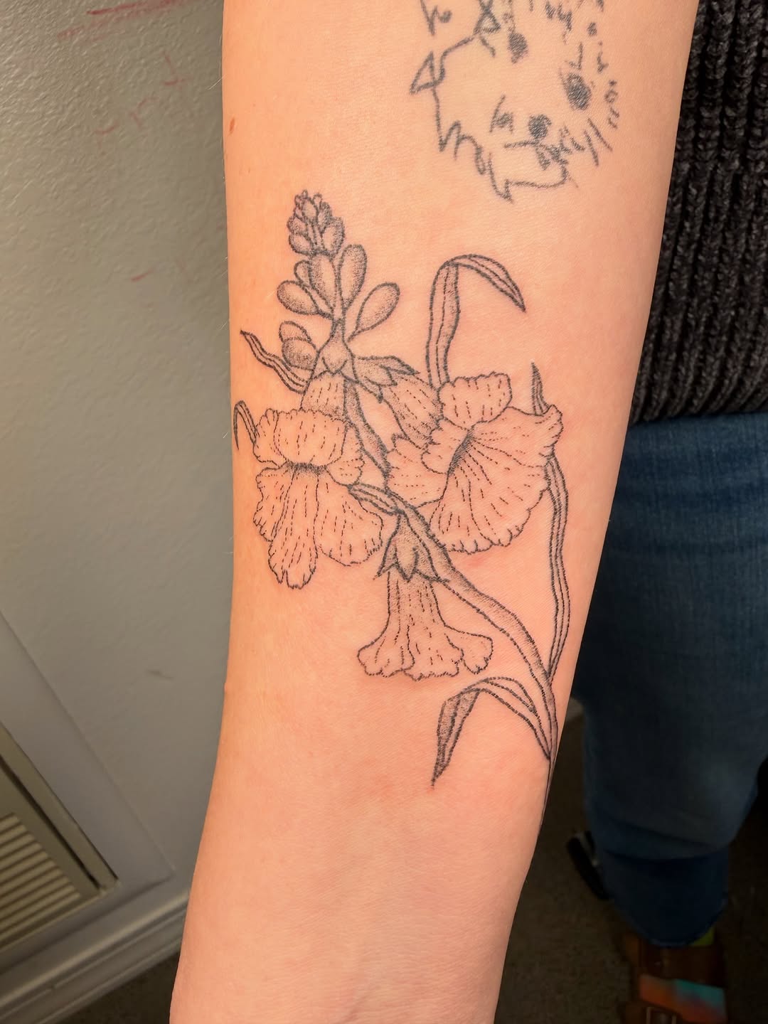 Desert willow memorial tattoo