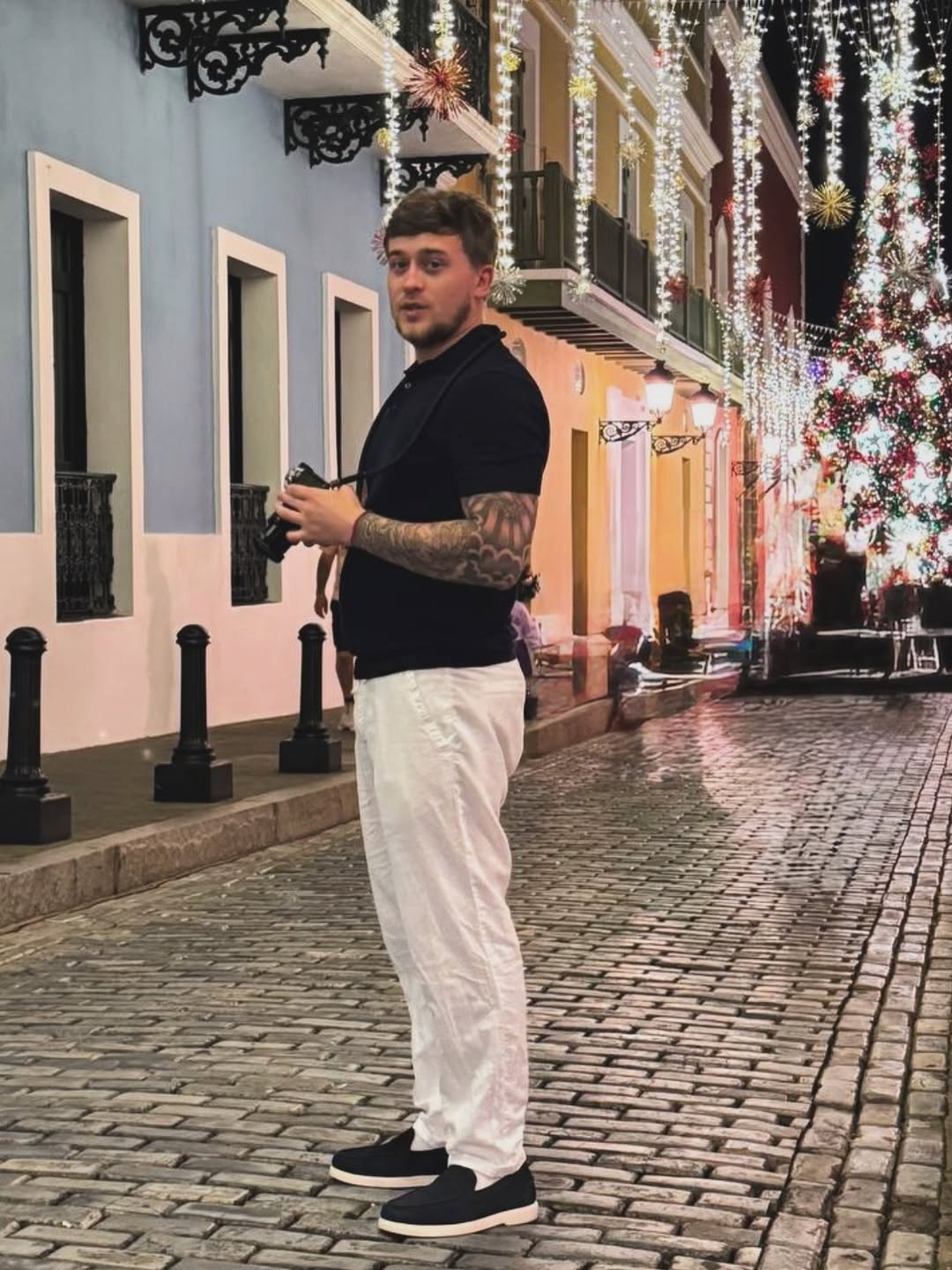 Bold blackwork forearm sleeve with geometric patterns