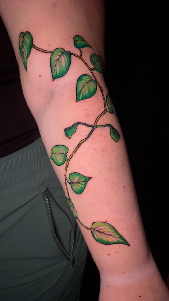 Vibrant botanical ivy vine with luminous green leaves