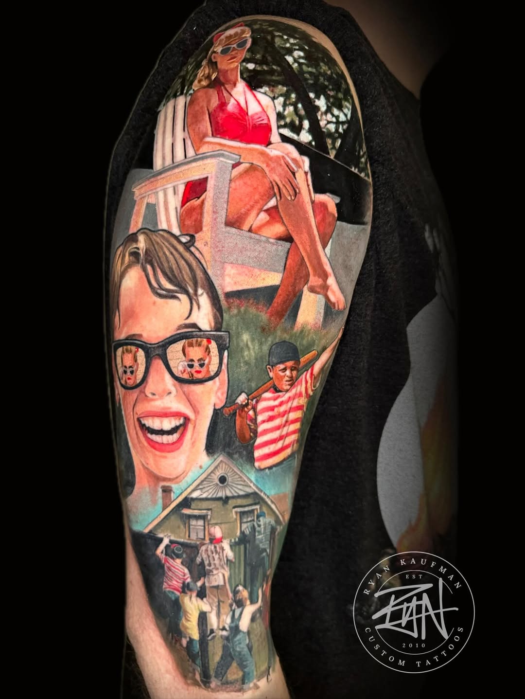 Colorful Sandlot tribute sleeve featuring Wendy Peffercorn