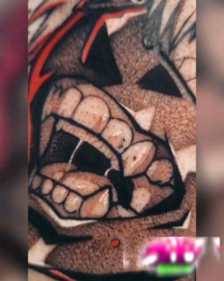 Bold blackwork clenched fist with dot shading