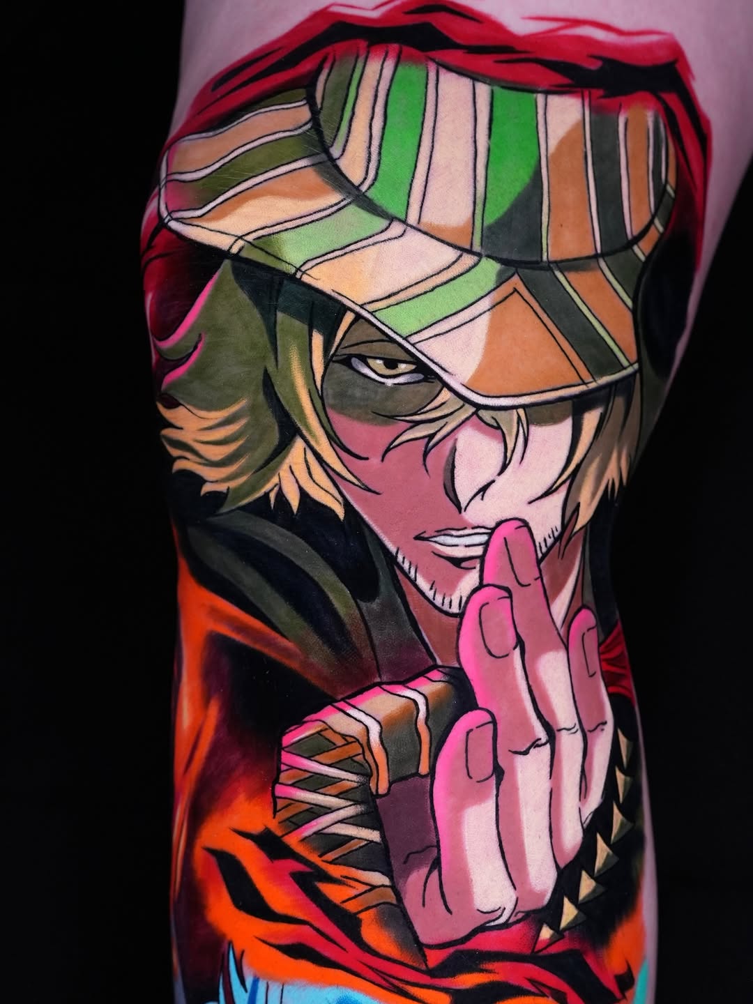 Vibrant anime-style hero with bold color blocks and dynamic linework