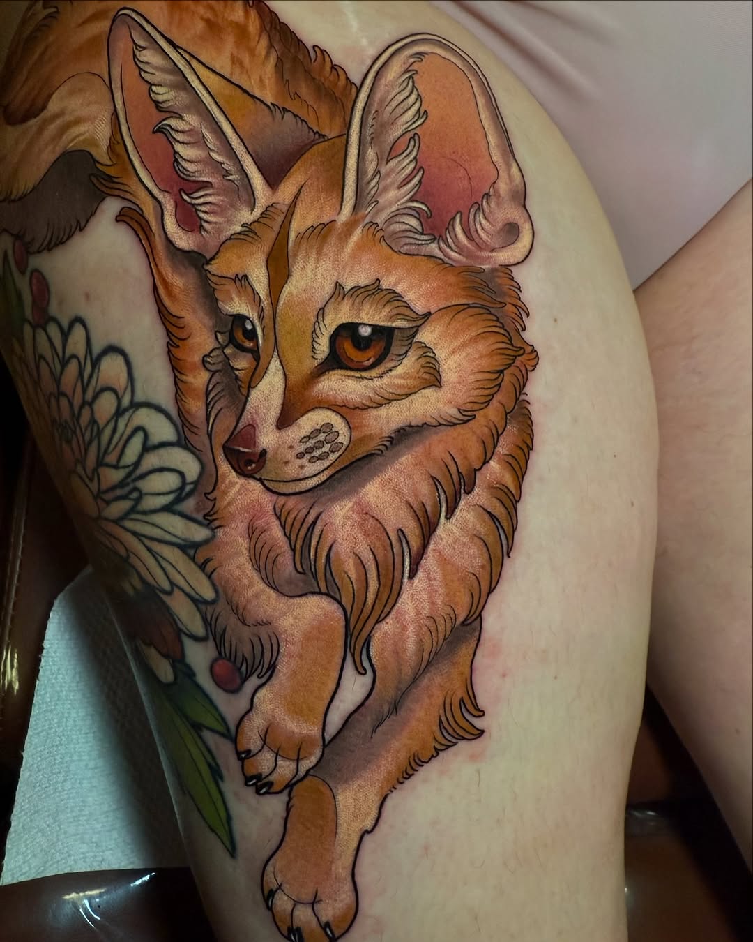 Cute fennec fox tattoo