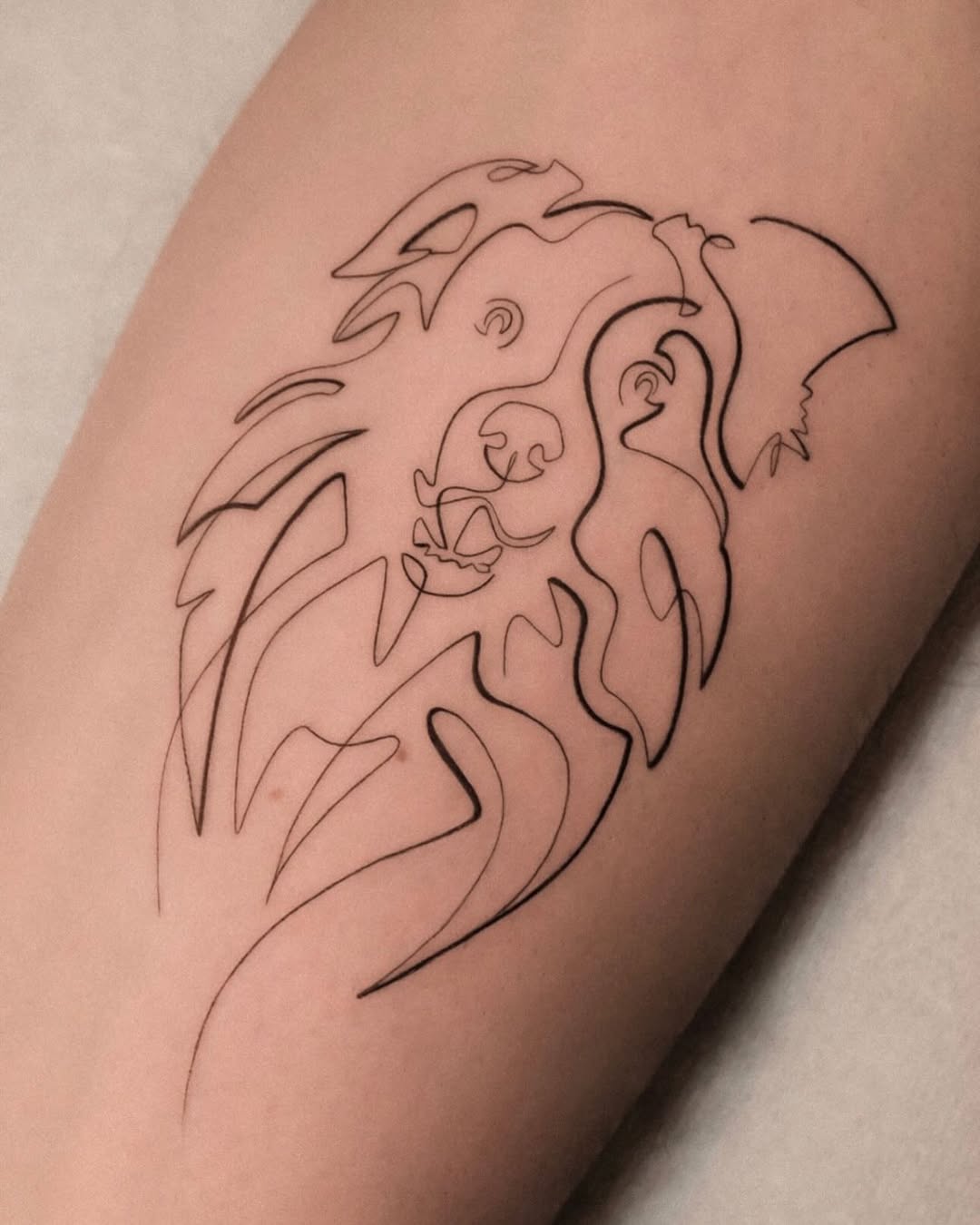 Fluid single-line bird portrait in minimalist black outline