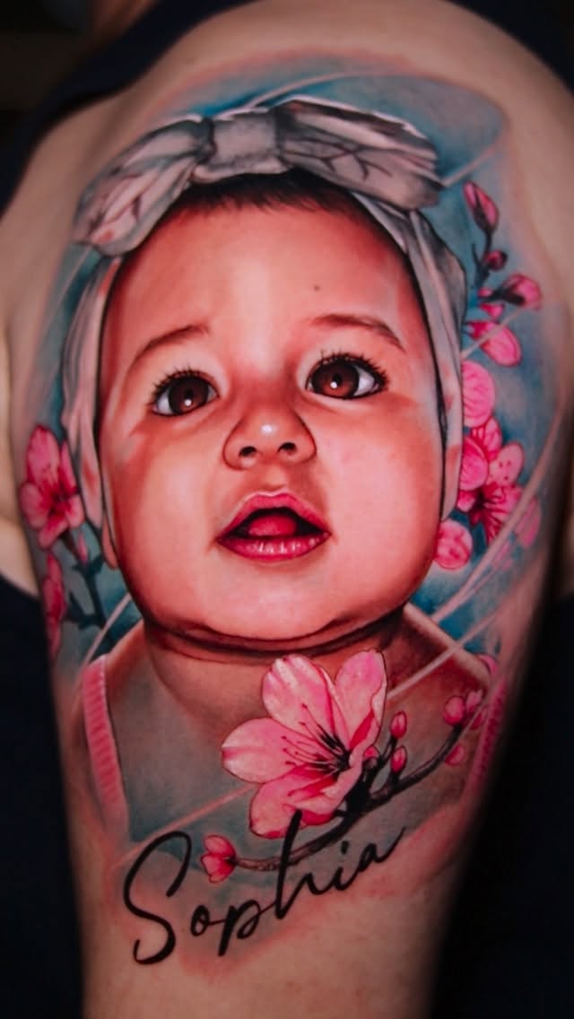 Realistic portrait of a child