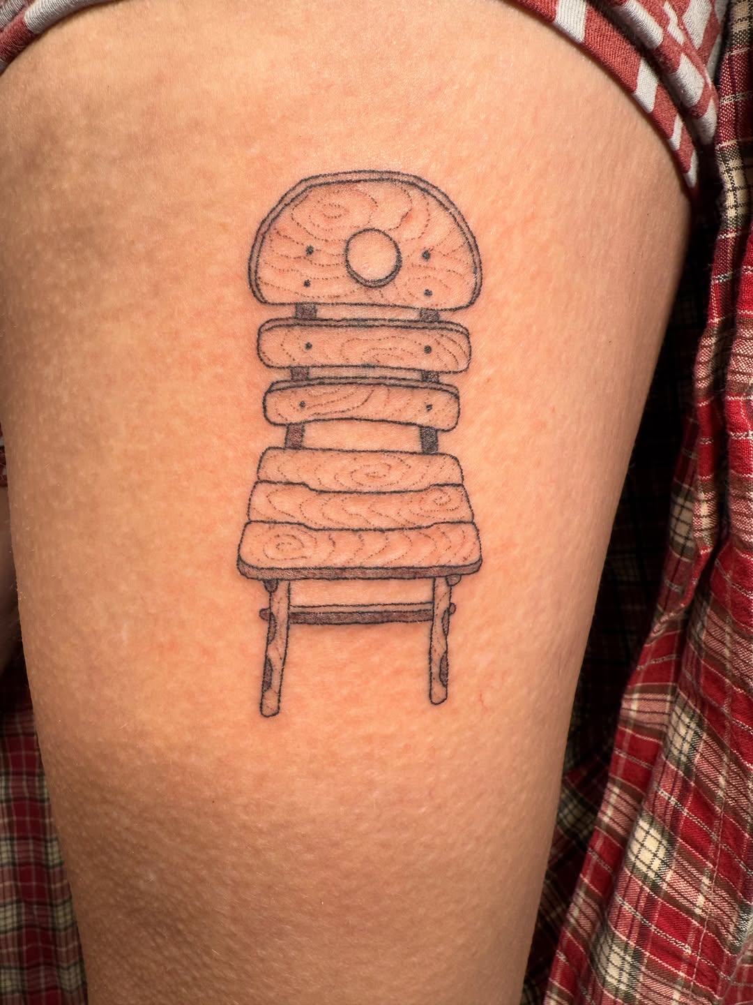 Wooden chair tattoo