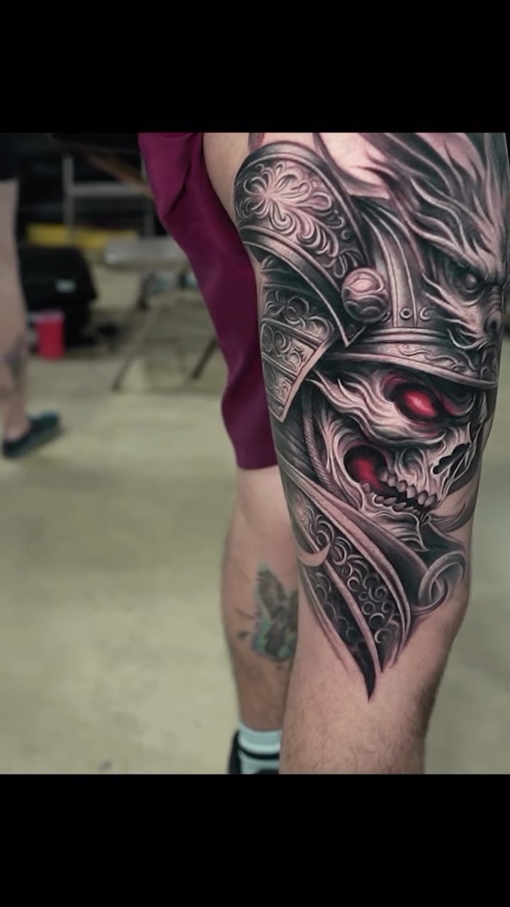 Detailed black and grey tattoo