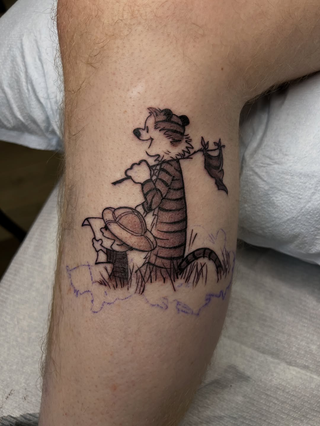 Whimsical striped tiger in a standing cartoon pose