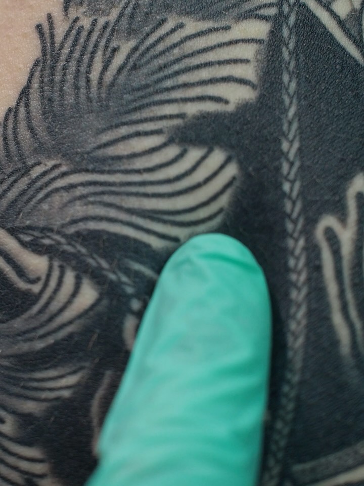 Close-up of bold black zebra-stripe pattern.