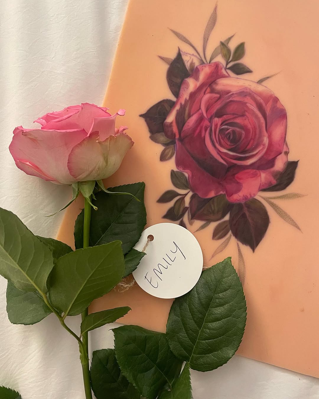 Vibrant, photorealistic pink rose with lush shading.