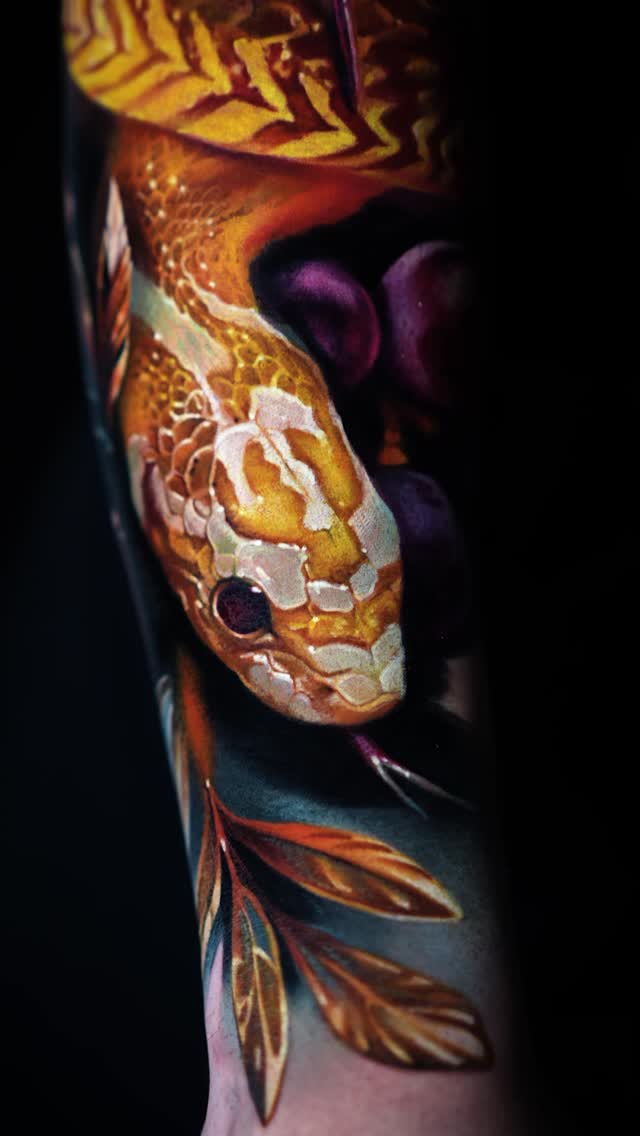Vivid koi fish head with orange-gold scales