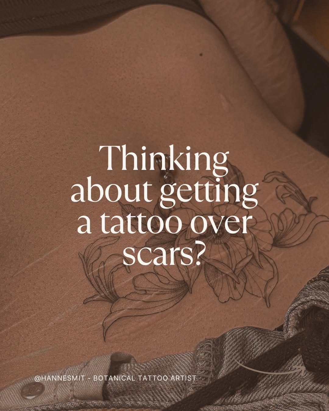 Delicate botanical linework blooming across the chest.