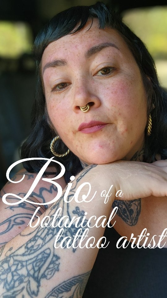 Intricate black botanical vine with fine-line leaves