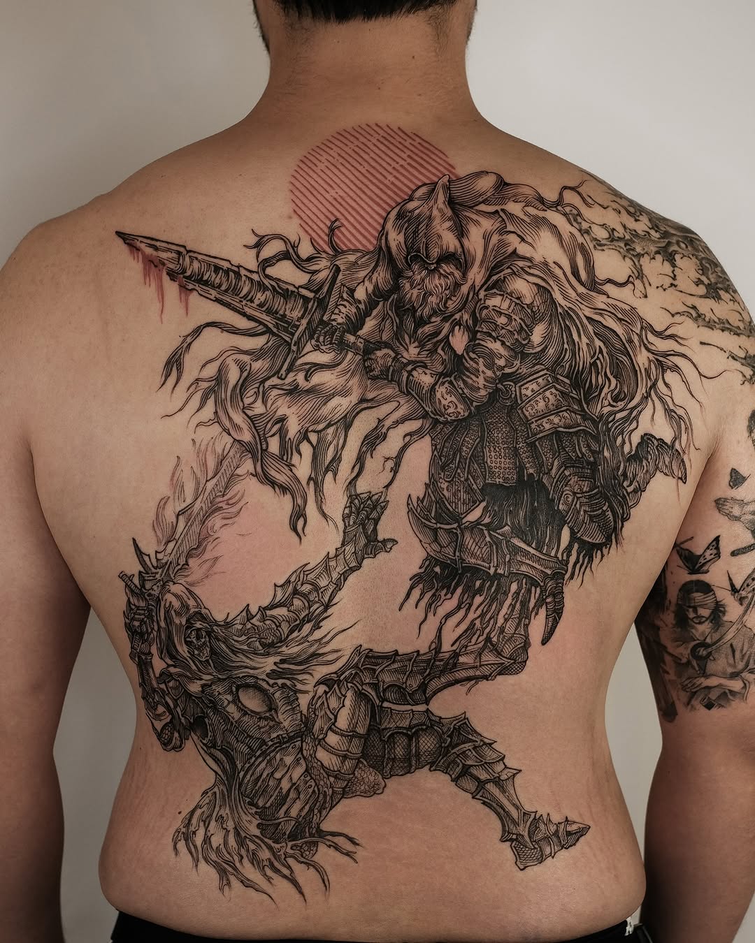 Slave Knight Gael-inspired armored knight with colossal sword