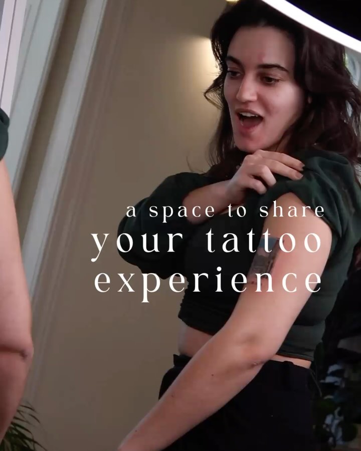 Subtle black ink tattoo on forearm in candid shot