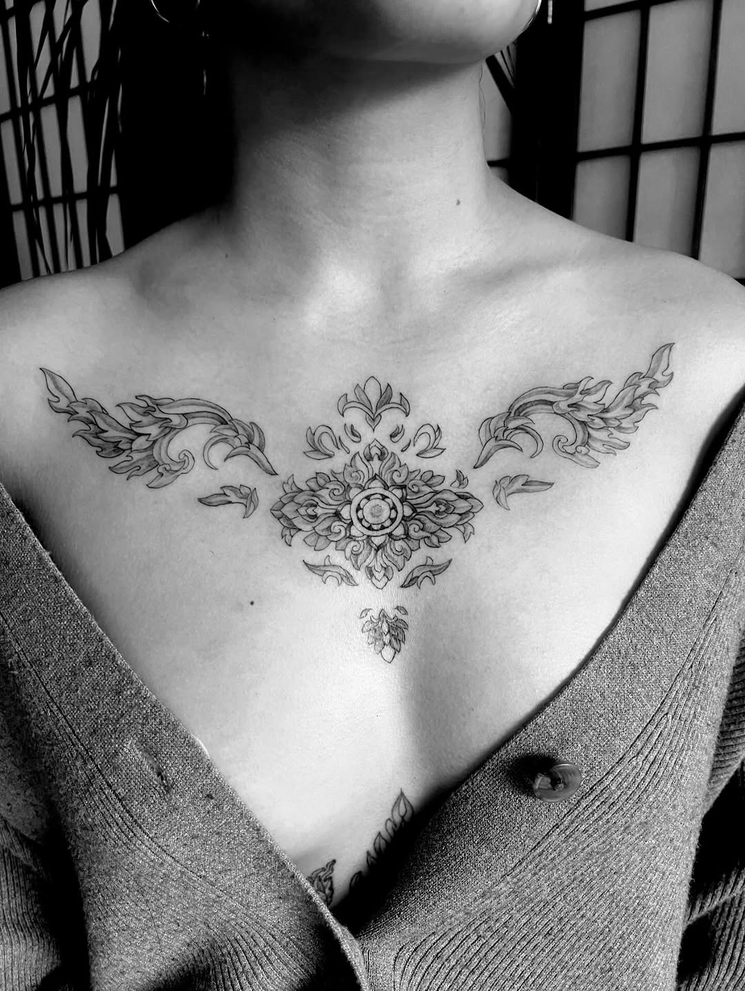 Thai-inspired ornamental chest piece