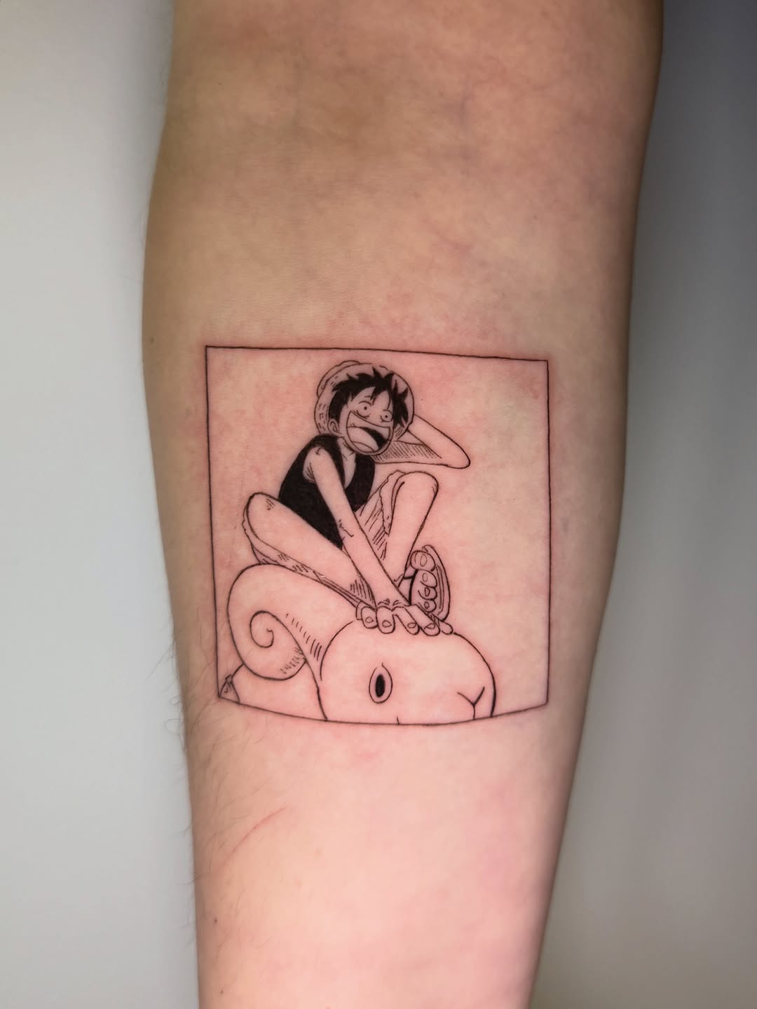 One Piece protagonist Luffy rides a whimsical ram-beast panel