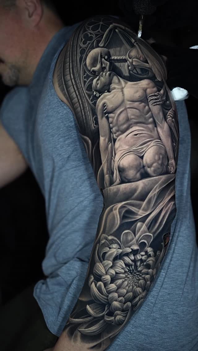 Black and gray realism tattoo