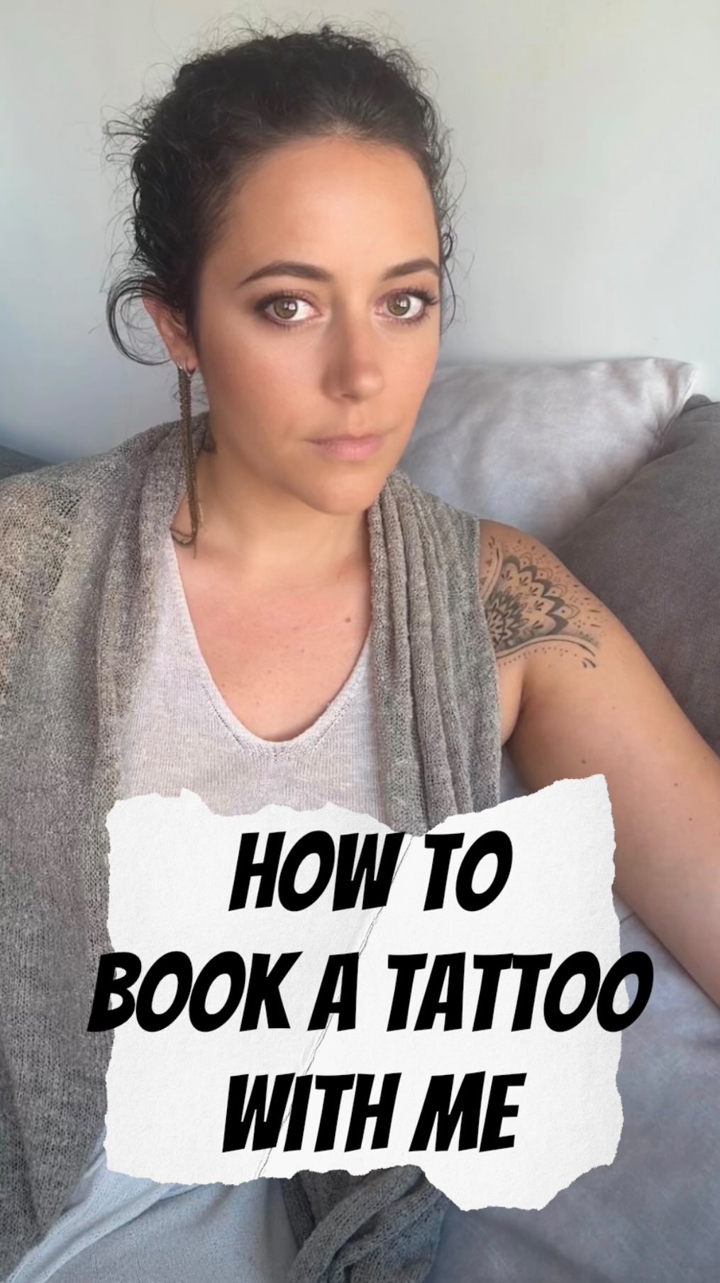 Bold black floral mandala on the shoulder with geometric patterns