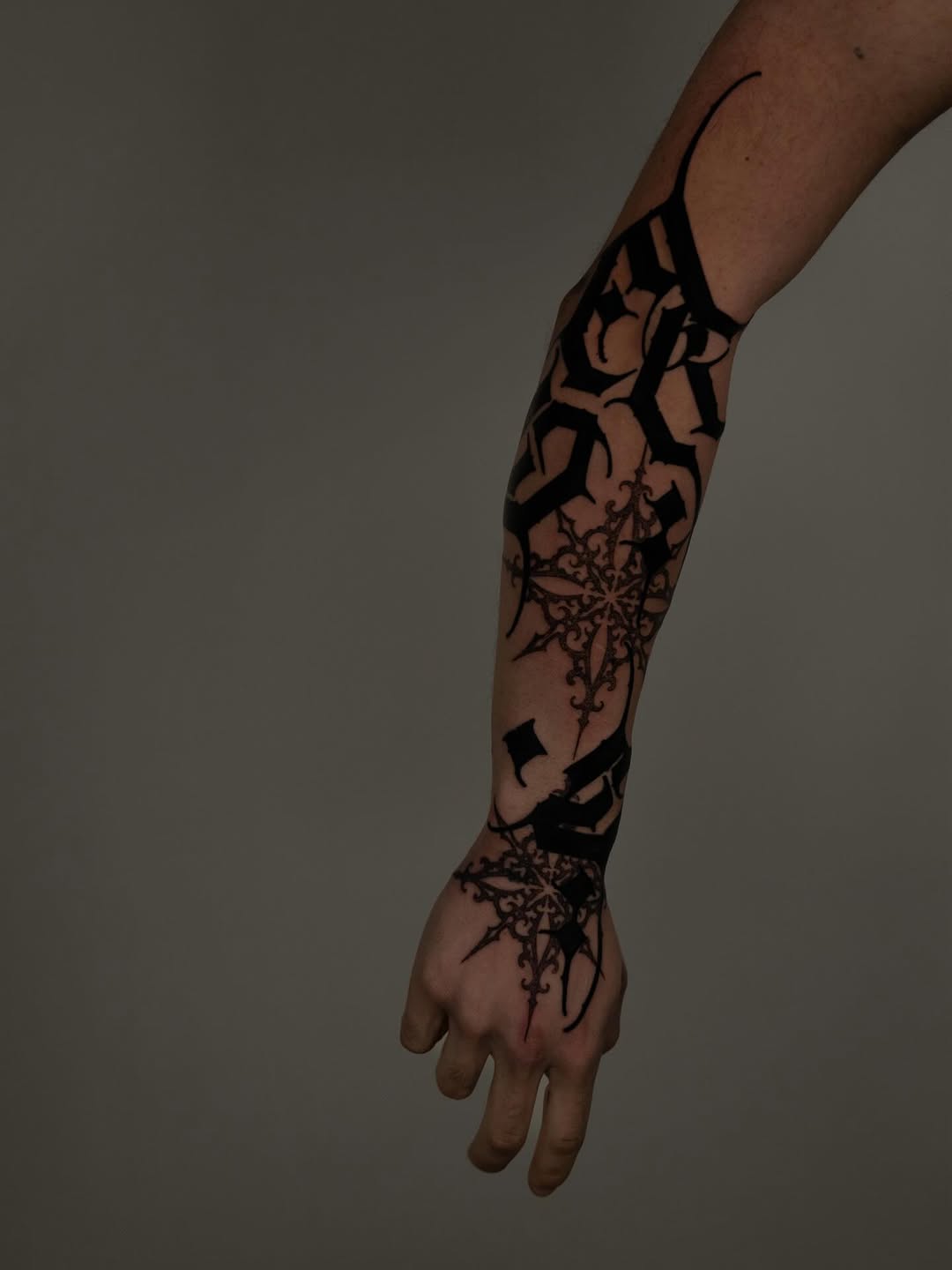 Blackwork lettering and design