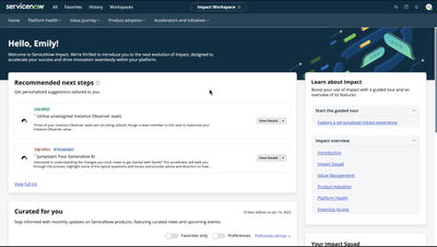 Discover the Updated ServiceNow Impact Homepage for an Enhanced Experience