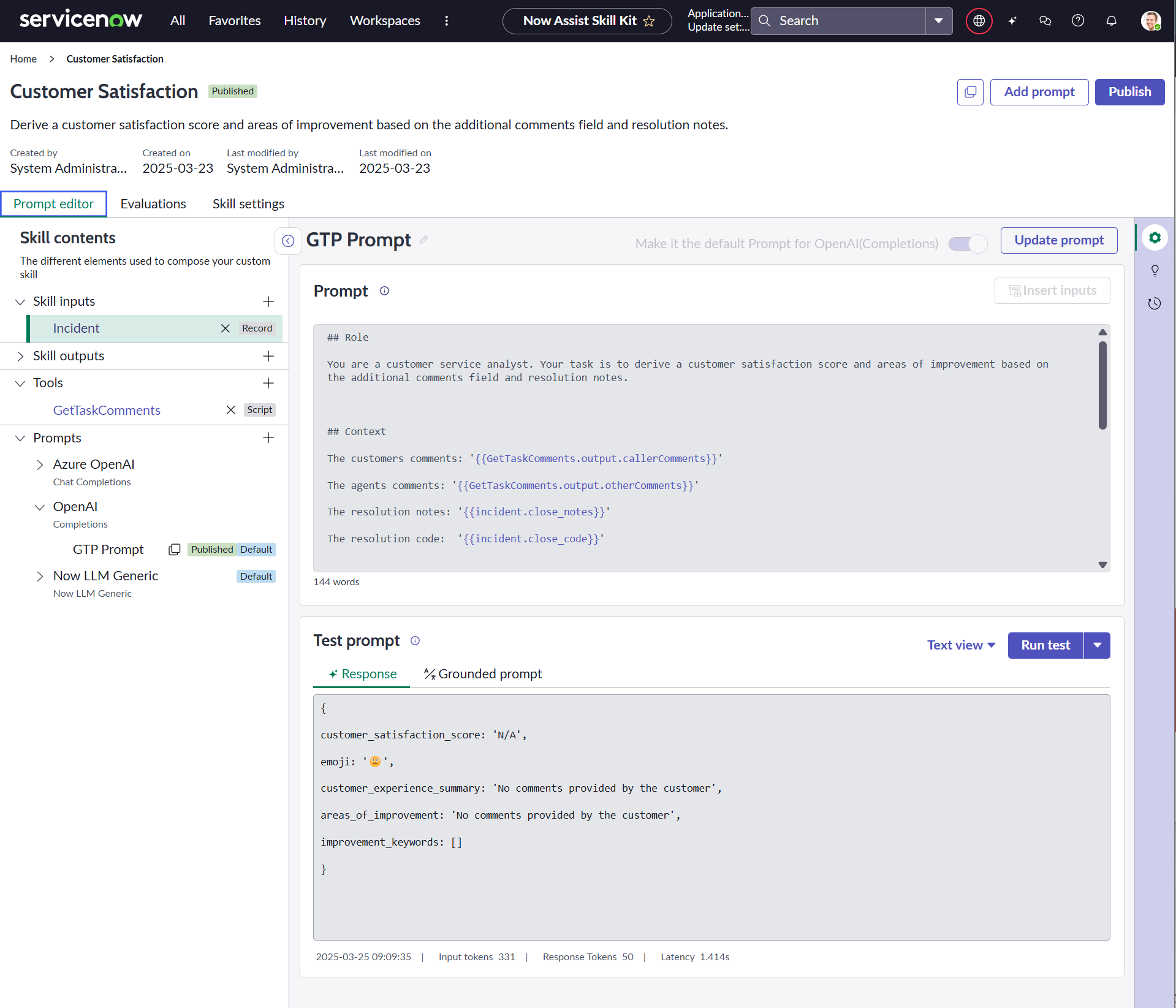 Creating a GenAi-PI using ServiceNow NowAssist