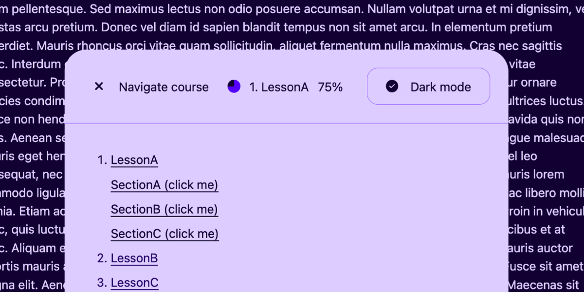 Case Study: Combining Cutting-Edge CSS Features Into a “Course Navigation” Component
