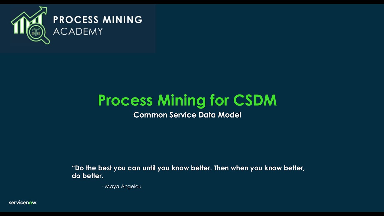 Process Mining Academy - Process Mining for CSDM